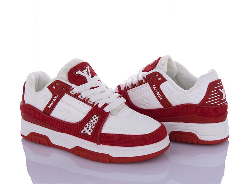 Кроссовки VIOLETA (36-41) HD37-149-20 white-red (деми)
