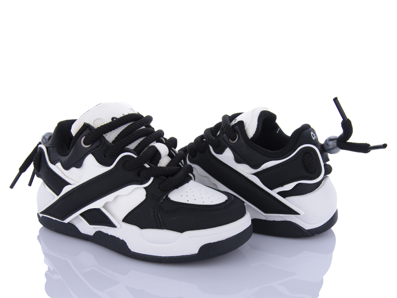 Кроссовки VIOLETA (36-41) 172-44 white-black (деми)