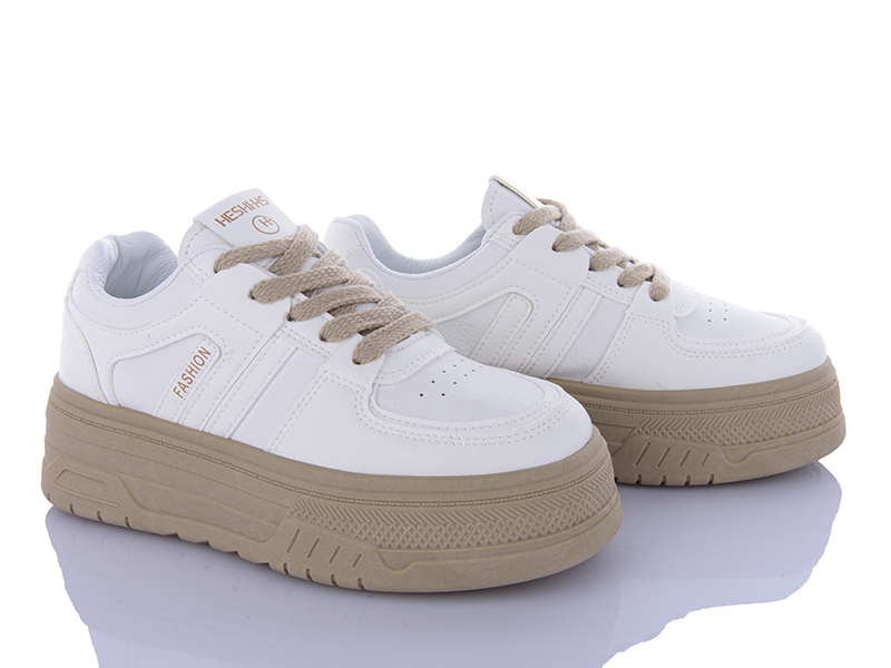 Кроссовки VIOLETA (36-40) 176-44 white-beige (деми)