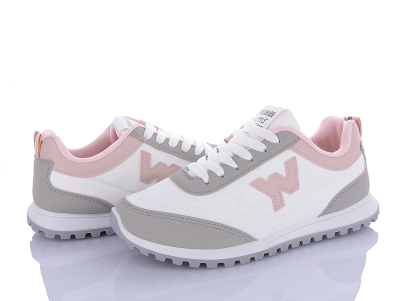 Кроссовки VIOLETA (36-41) 182-56 grey-pink (деми)