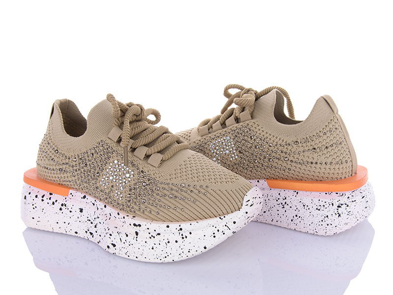Кроссовки VIOLETA (36-40) 197-180 khaki (деми)