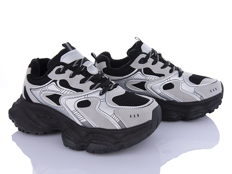 Кроссовки VIOLETA (36-41) 9-758-9-783 black-grey (деми)