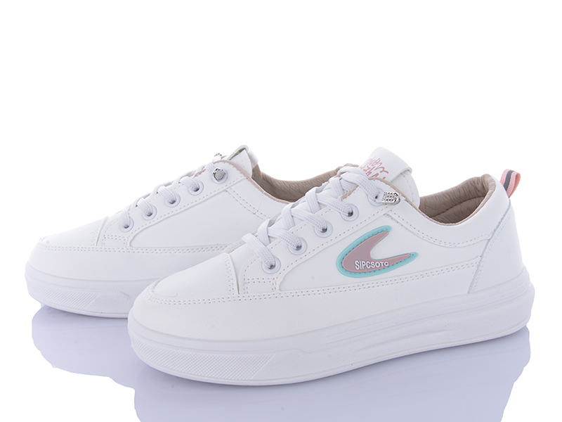 Кроссовки VIOLETA (36-41) 149-65 white-pink (деми)