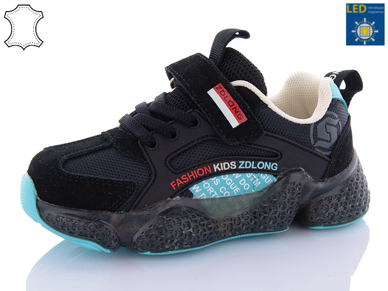 Кроссовки Comfort-baby (26-30) 19976 чорний LED (26-30) (деми)