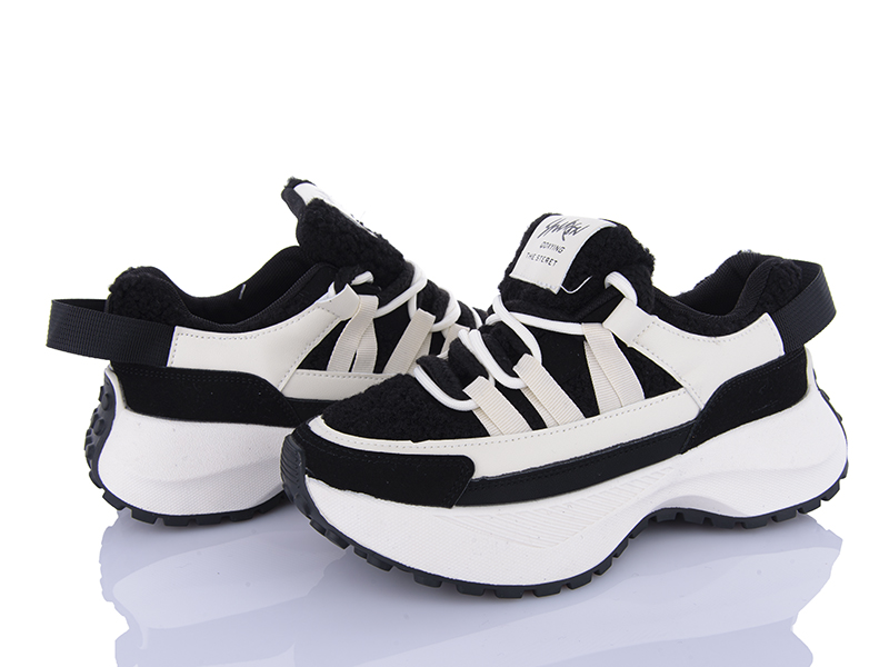 Кроссовки VIOLETA (36-41) 149-61 black-white (деми)