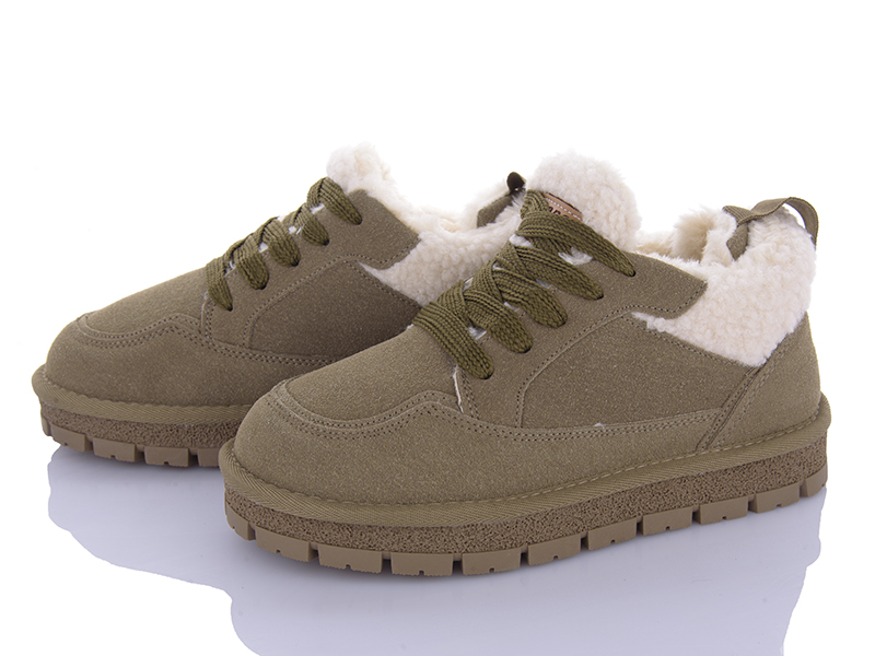 Кроссовки VIOLETA (36-41) 197-189 olive (зима)
