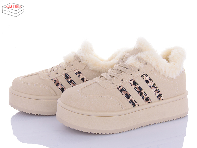 Кроссовки Ailaifa (36-41) HY37 beige (зима)