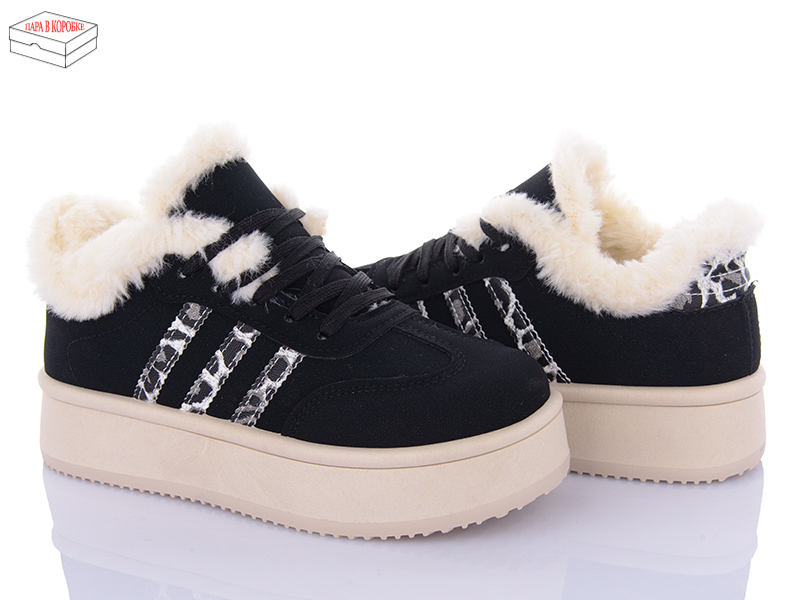 Кроссовки Ailaifa (36-41) HY37 black (зима)