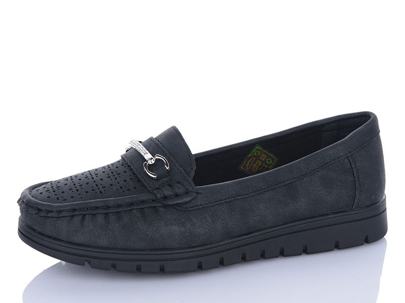 Туфли Red-Sun (37-42) JSD007 black (лето)