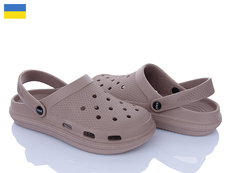 Кроксы Vladimir (36-41) Крок С 98 св.коричневий (лето)