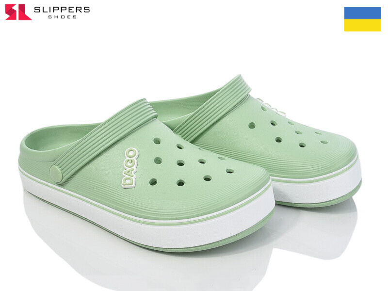 Кроксы Slipers (36-41) 419 green (лето)