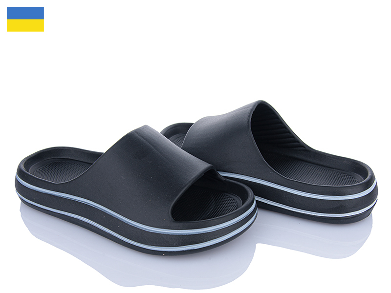 Шлепанцы Roks (36-40) Progress 239 чорний (лето)