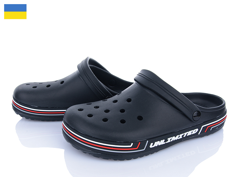 Кроксы Roks (41-46) Dago 519 чорний (лето)