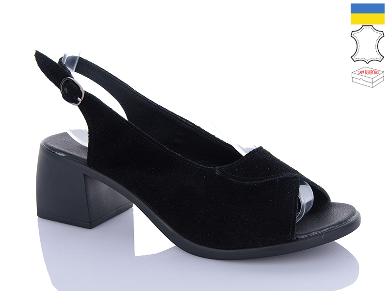 Босоножки Sali (36-41) 150 чорний з чор-п. (лето)