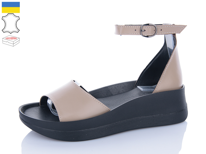 Босоножки Sali (37-41) 5026 капучино чор-п. (лето)