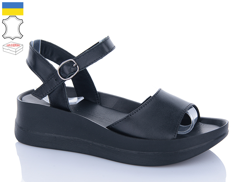 Босоножки Sali (37-41) 508-25 чорний к чор-п. (лето)