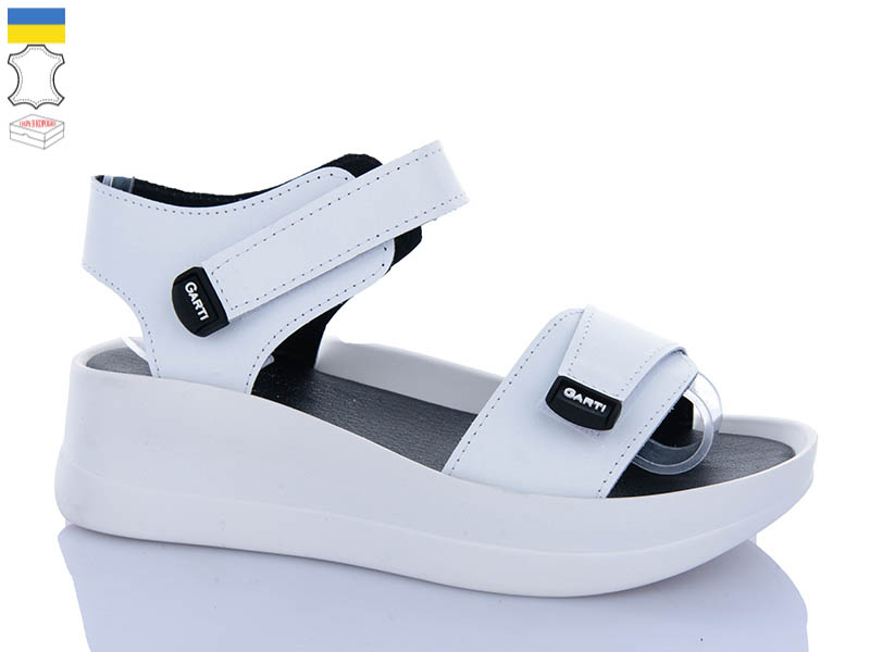 Босоножки Garti (36-40) 0196 біла шкіра (лето)