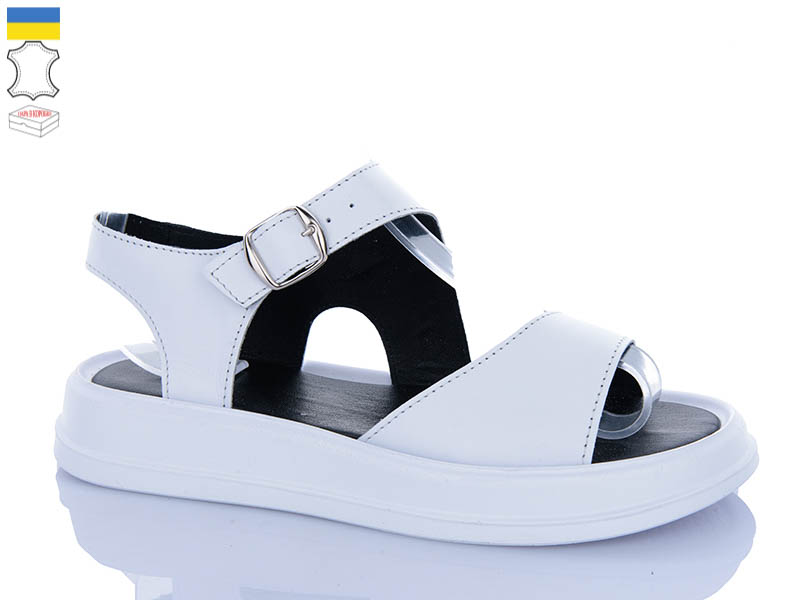Босоножки Garti (36-40) 0138 біла шкіра (лето)
