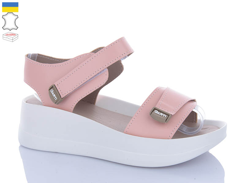 Босоножки Garti (36-40) 0196 пудра шкіра (лето)