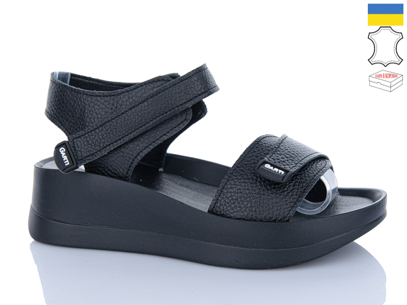 Босоножки Garti (36-40) 0196 чорний флотар (лето)