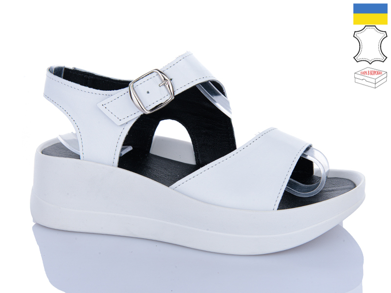 Босоножки Garti (36-40) 2138 білий шк. (лето)