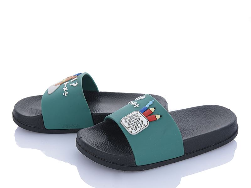 Шлепанцы JIBUKANG (24-29) S901-2 green (лето)