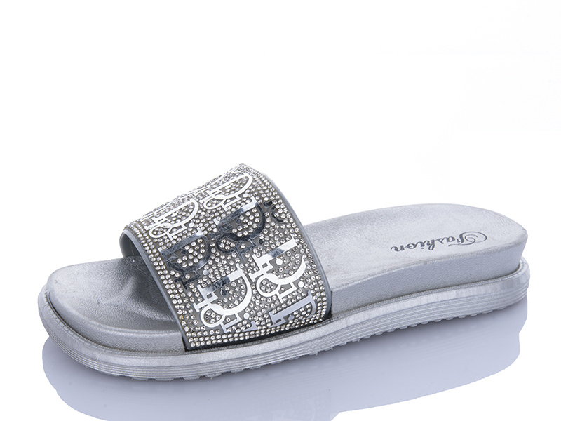 Шлепанцы Super Gear (36-41) C888 silver (лето)