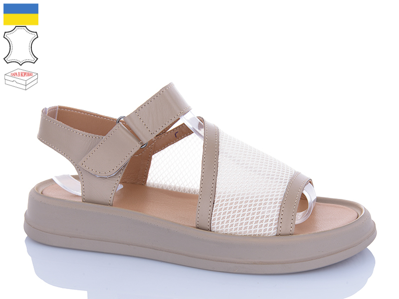 Босоножки Sali (36-40) 108 бежевий беж-п. (лето)