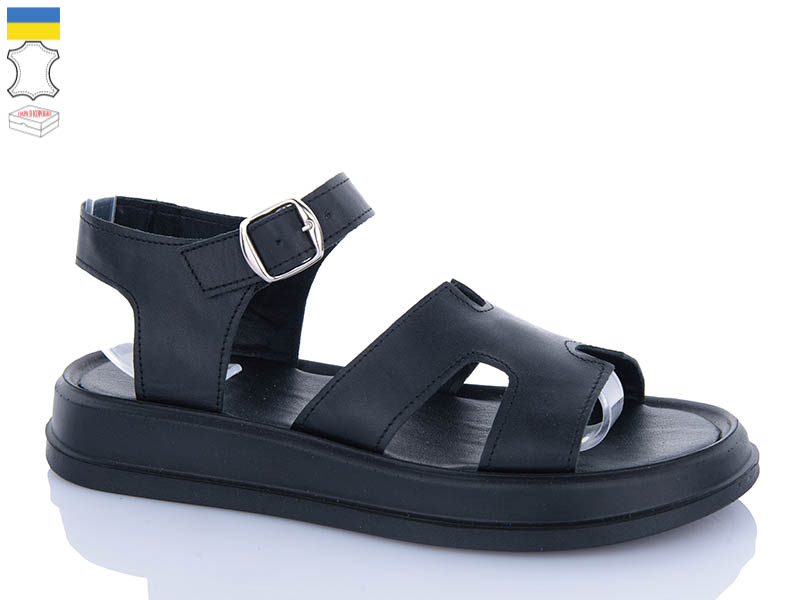 Босоножки Garti (36-40) 2194 чорний шкіра (лето)