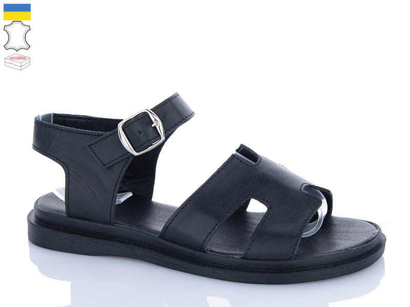 Босоножки Garti (36-40) 0194 чорний шкіра (лето)