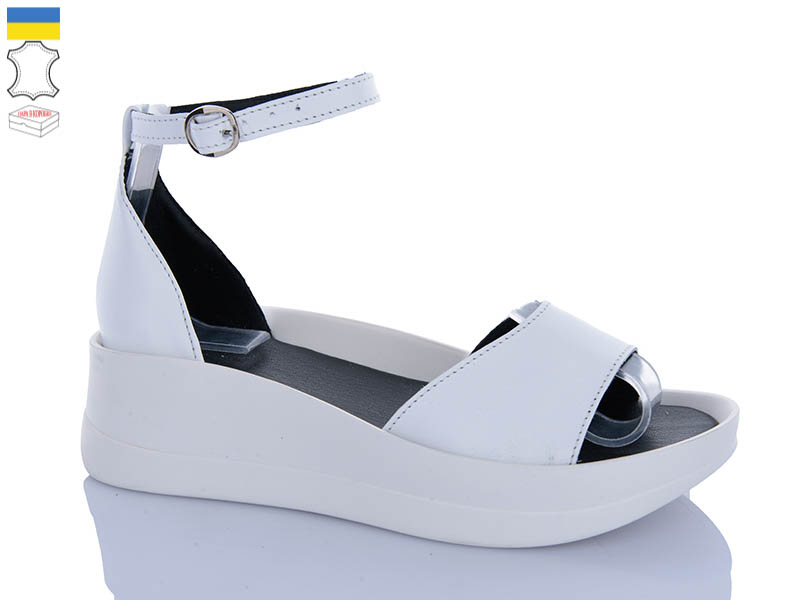 Босоножки Garti (36-40) 0199 білий шкіра (лето)