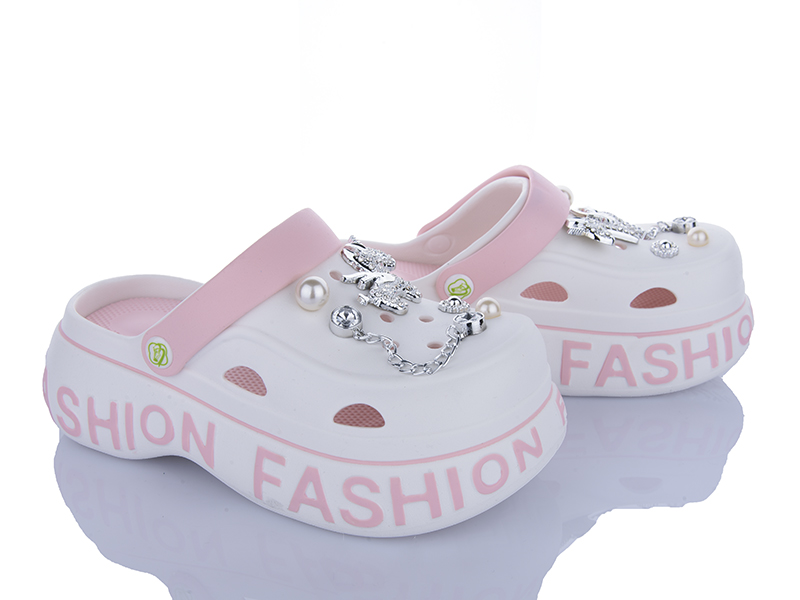 Кроксы Lion-Lu (35-40) 8890 white (лето)