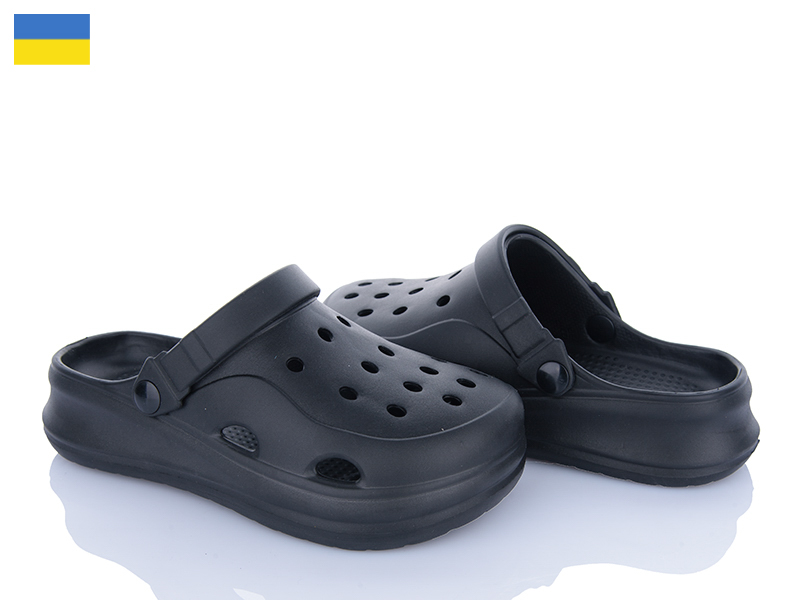 Кроксы Inblu (37-41) F650 чорний (лето)