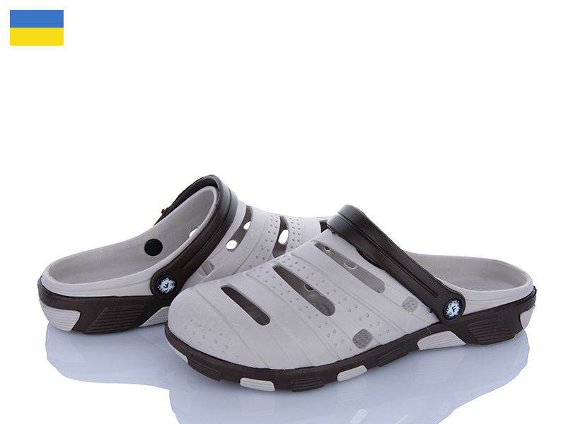 Кроксы Inblu (41-45) Форсаж беж-коричневий (лето)