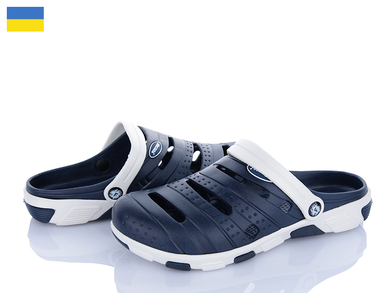 Кроксы Inblu (41-45) Форсаж синій-сірий (лето)
