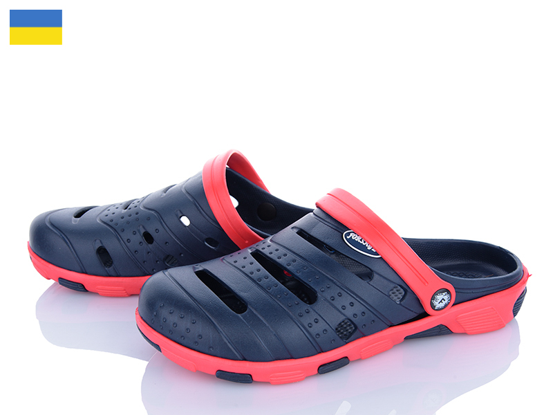 Кроксы Inblu (41-45) Форсаж синій-червоний (лето)