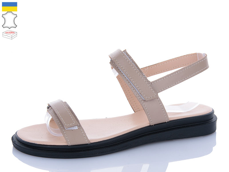 Босоножки Sali (36-40) 1108 капучино чор-п. (лето)