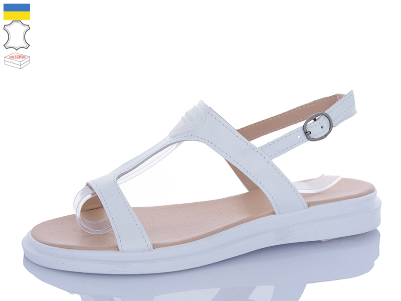 Босоножки Sali (36-40) 1109 білий біл-п. (лето)