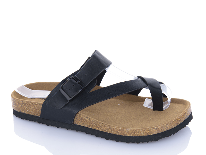 Шлепанцы Minghong (36-41) 2503 black (лето)