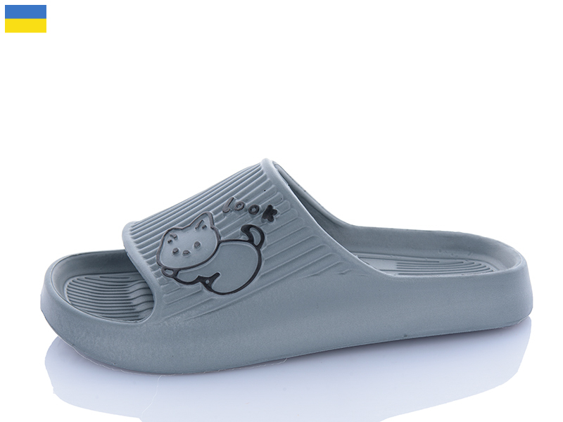 Шлепанцы ALEX M&L (36-41) ML104 т.сірий (лето)