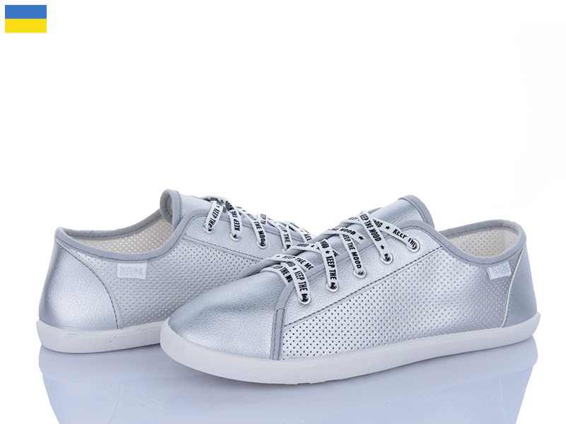 Кеды Vladimir (36-41) Крок K35 silver (лето)
