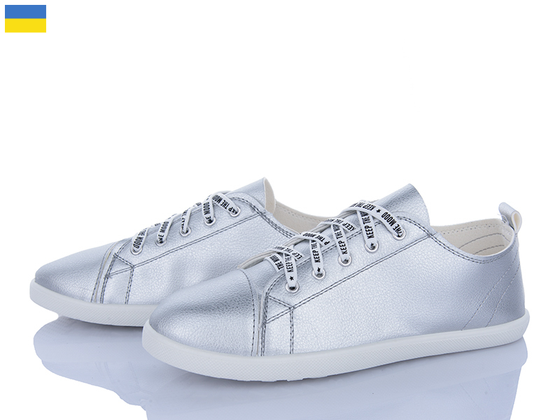 Кеды Vladimir (36-41) Крок K36 silver (деми)