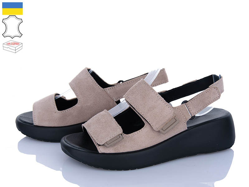 Босоножки A.N.I.One (36-40) 4077-25 бежевий замш (лето)