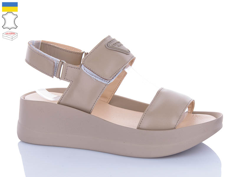 Босоножки Sali (37-41) 1709-2 капучино кап-п. (лето)