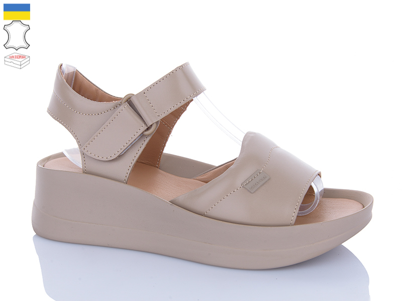 Босоножки Sali (37-41) 261 капучино беж-п. (лето)