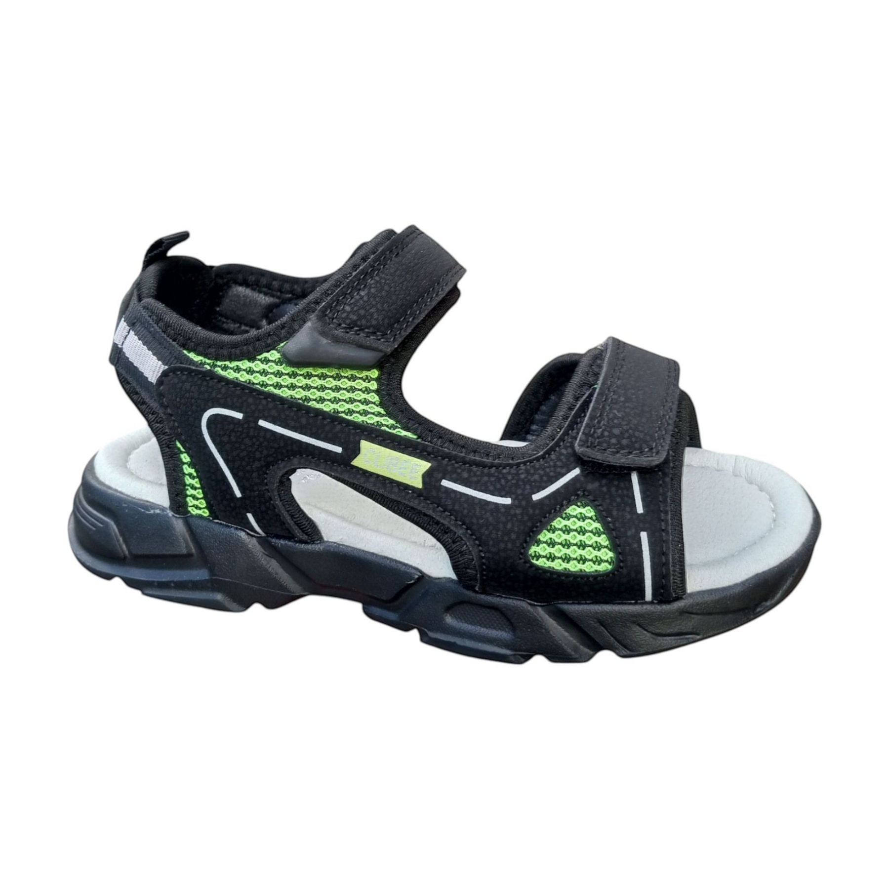 Босоножки DvaClibee (32-37) US-AC315 black-green (лето)