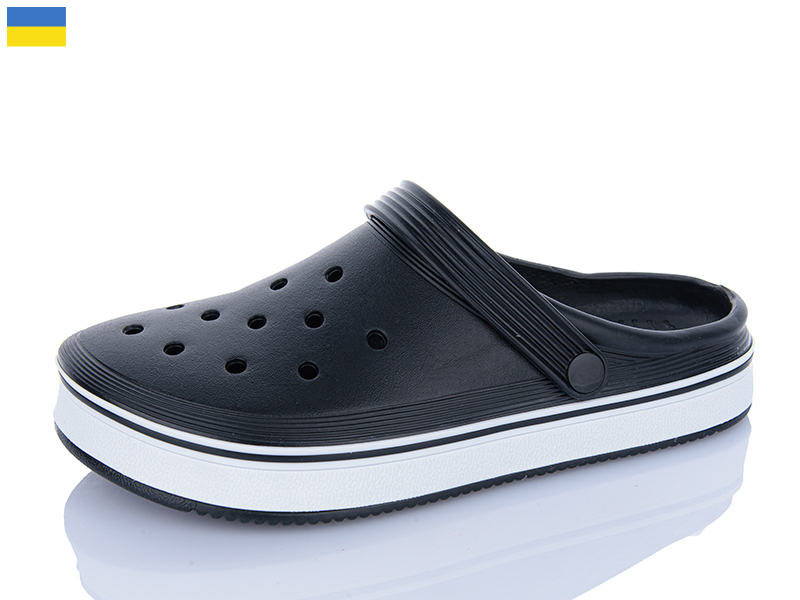 Кроксы ALEX M&L (41-46) ML5001 чорний (лето)