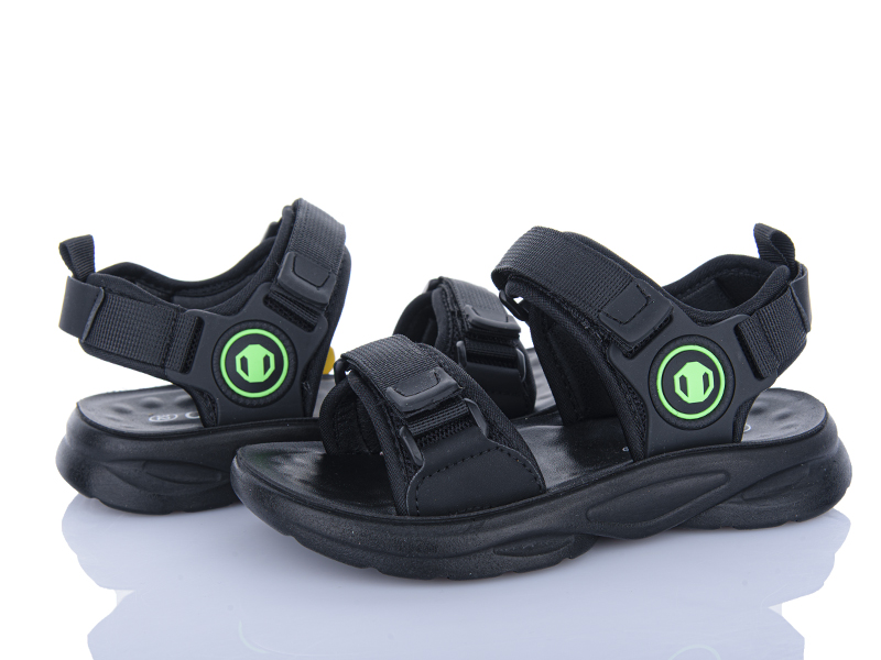 Босоножки Clibee (32-37) ZC2203 black-green (лето)