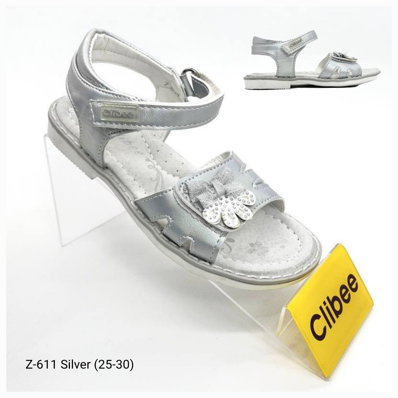 Босоножки DvaClibee (25-30) Apa-Z611 silver (лето)