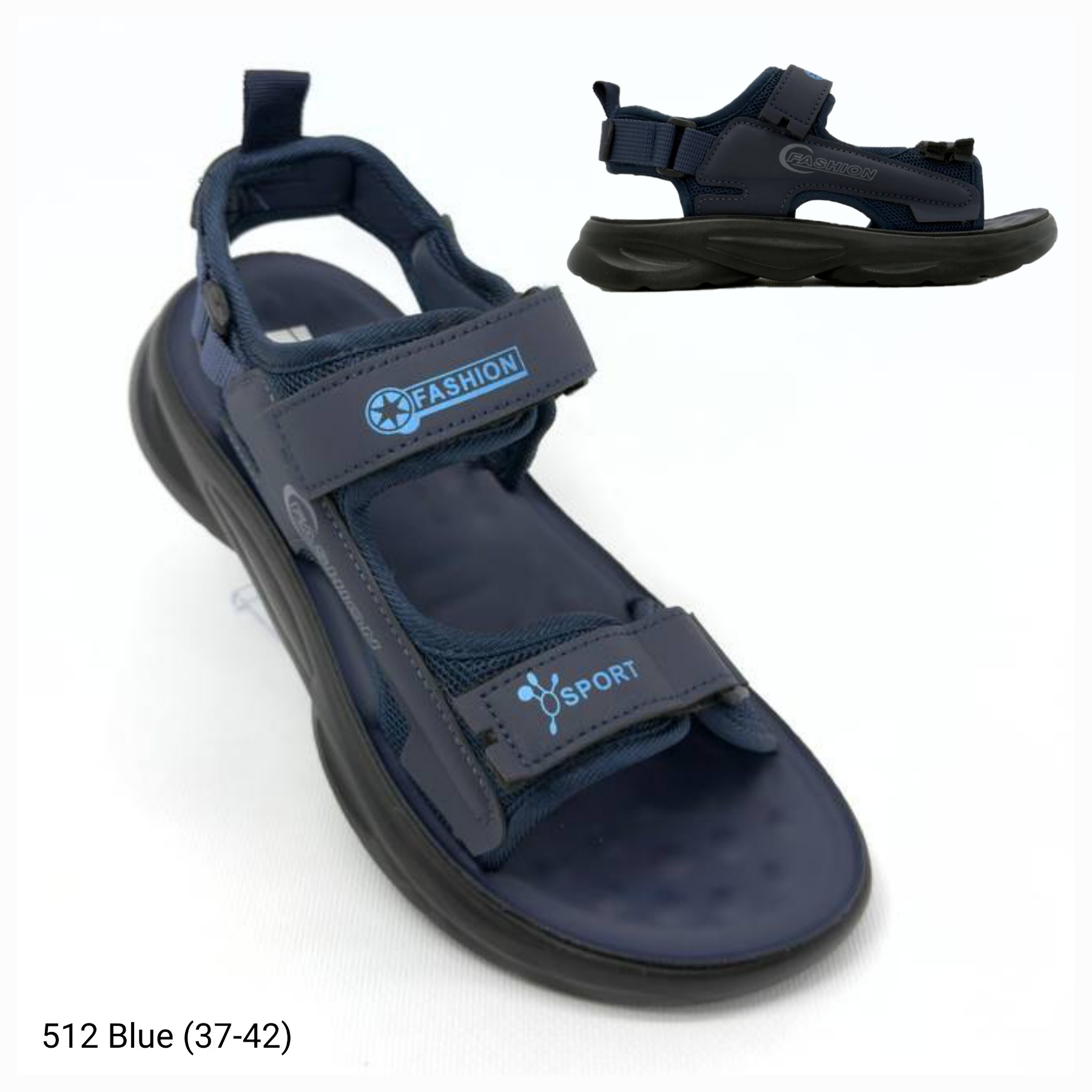 Босоножки DvaClibee (37-42) Apa-512 blue (лето)